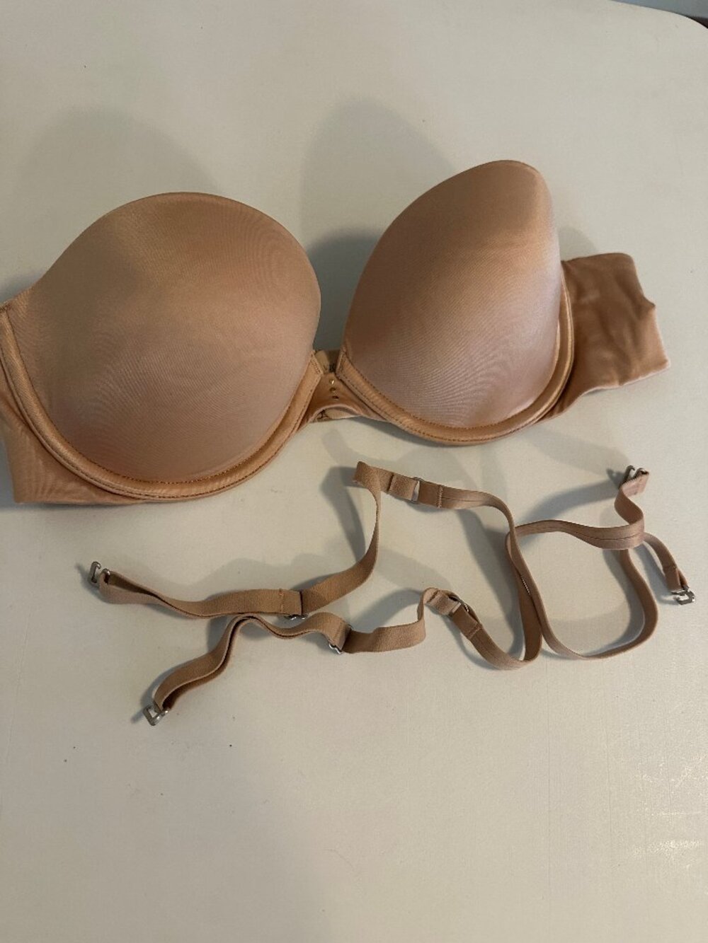 Victoria's Secret Nude Strapless Multiway Bra 34B Biofit EUC